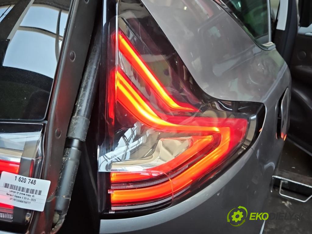 Renault Espace V 2014-2023 1.6 dci 160 hp automatic 118 kW 1598 cm3 5- světlo zadní pravé blatník: 265506105R