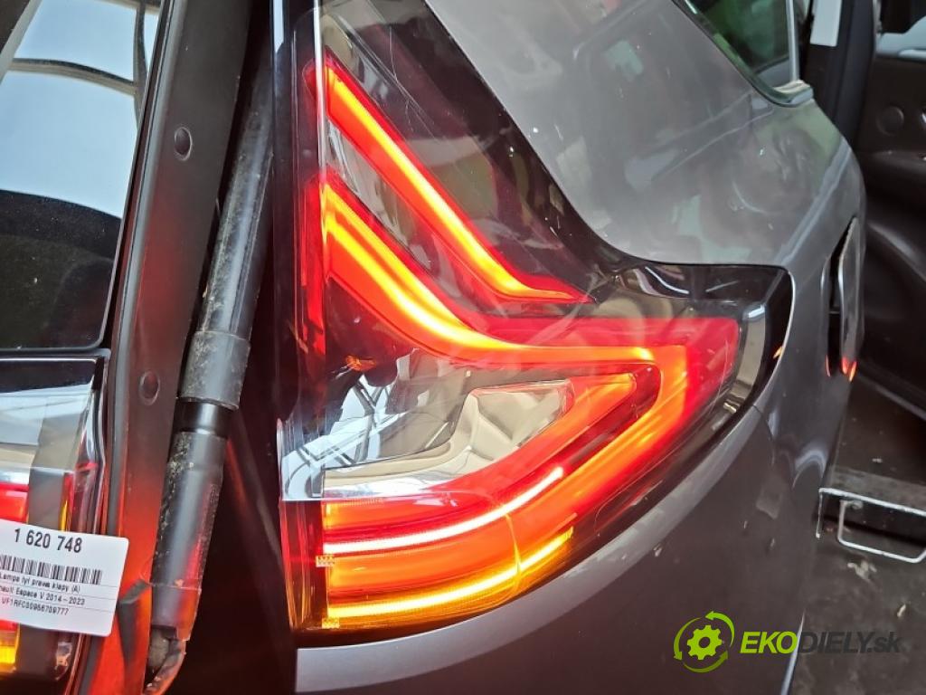 Renault Espace V 2014-2023 1.6 dci 160 hp automatic 118 kW 1598 cm3 5- světlo zadní pravé blatník: 265506105R