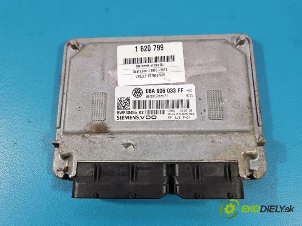 Seat Leon II 2005-2012 1.6 8V 102 HP manual 75 kW 1595 cm3 5- riadiaca jednotka motora 06A906033FF