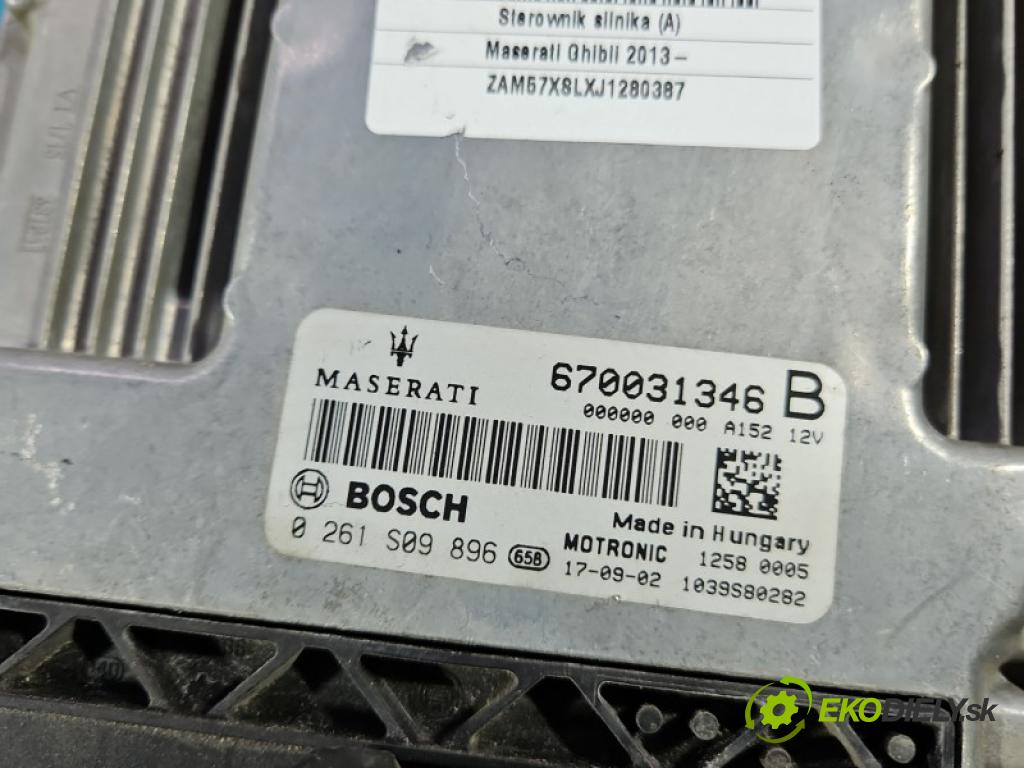 Maserati Ghibli 2013- 3.0 V6 349HP automatic 257 kW 2979 cm3 4- riadiaca jednotka motora 670031346B