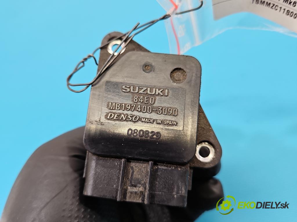 Suzuki Swift Mk6 2005-2010 1.3 16V 92 hp manual 68 kW 1328 cm3 5- váha vzduchu MB197400-3090 (Snímač hmotnosti vzduchu)