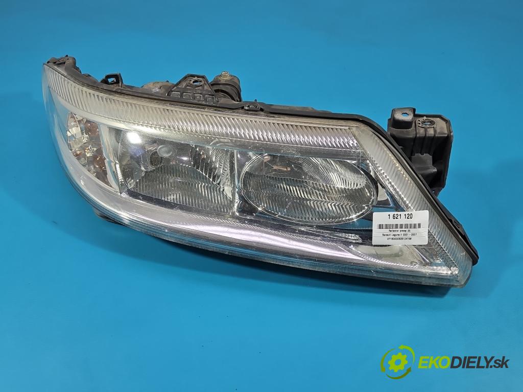 Renault Laguna II 2001-2007 1.9 dci 110 HP manual 81 kW 1900 cm3 5- Reflektor: pravý 8200002847 (Svetlo predné pravé)