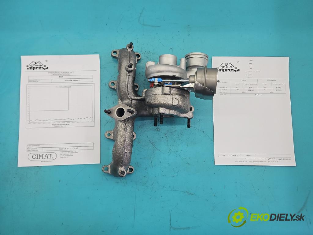 Vw Sharan I 1995-2010 1.9 tdi 131 hp manual 96 kW 1896 cm3 5- Turbodmychadlo repasováno KP39B-0005