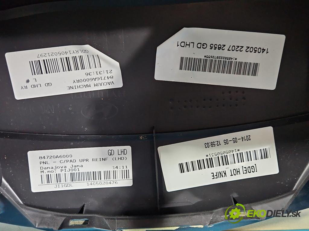 Hyundai I30 II 2012-2016 1.4 16V G4FA 99 hp manual 73 kW 1396 cm3 5- kokpit,přistrojova deska