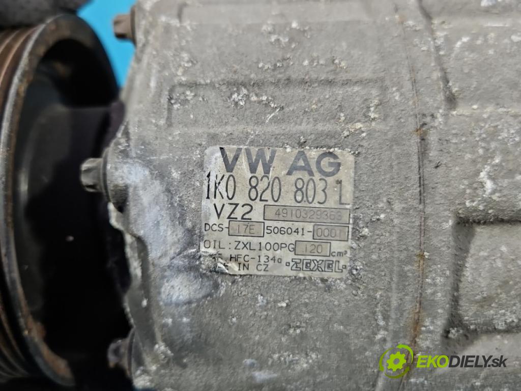 Skoda Octavia II 2004-2013 1.6 8V 102 hp manual 75 kW 1595 cm3 5- Kompresor: klíma 1K0820803L (Kompresor klimatizace)
