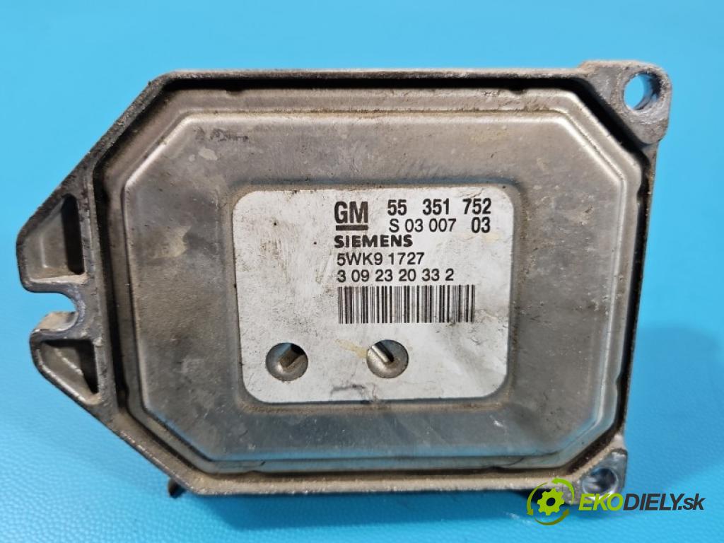 Opel Zafira A 1999-2005 1.8 16V 125 HP manual 92 kW 1796 cm3 5- riadiaca jednotka motora 55351752