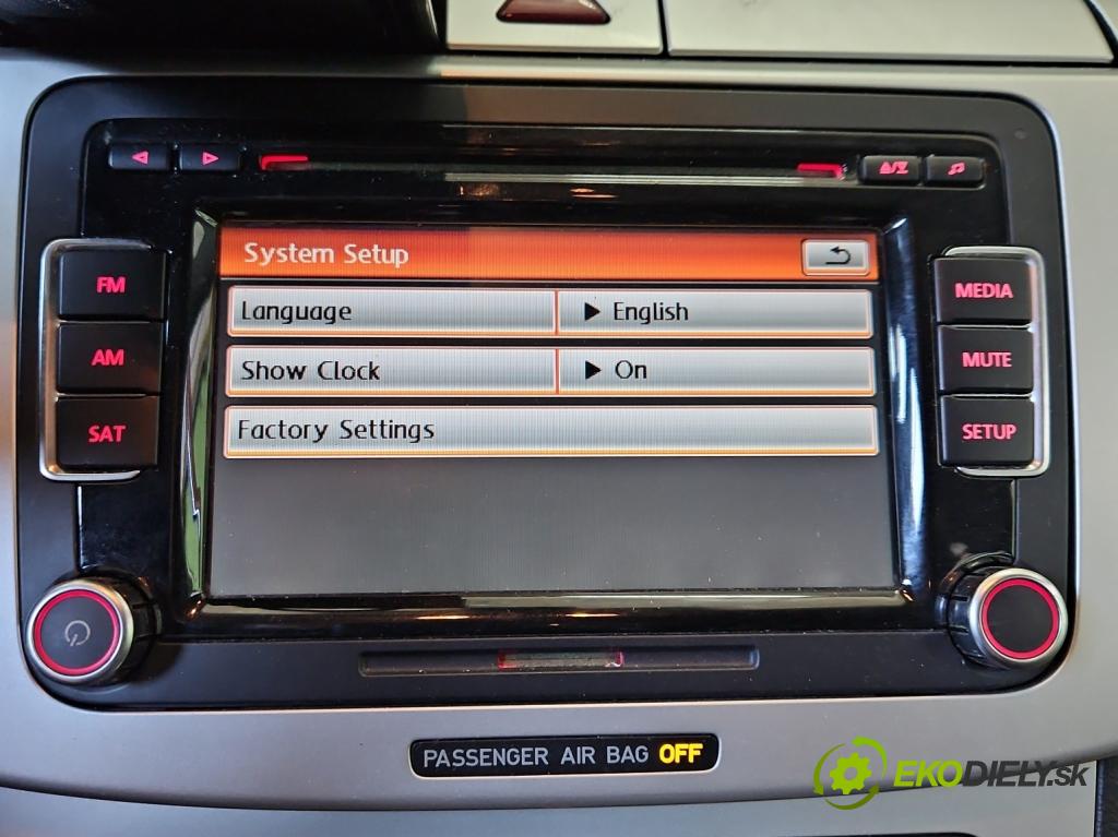 Vw Passat CC 2008-2016 2.0 TSI 200 HP automatic 147 kW 1984 cm3 4- Radio originál 1K0035180AC