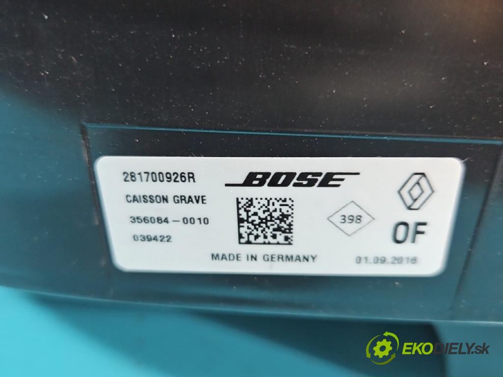 Renault Espace V 2014-2023 1.6 dci 160 hp automatic 118 kW 1598 cm3 5- Subwoofer: 281700926R (Audio zařízení)