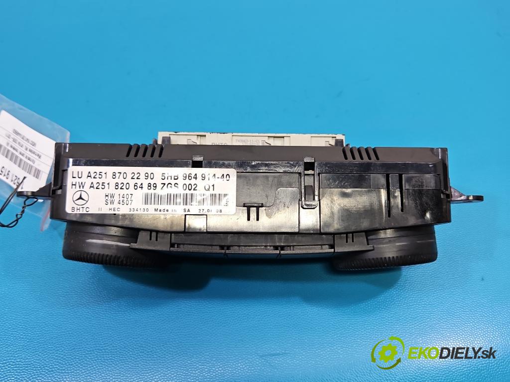 Mercedes ML W164 2005-2011 4.0 CDI 306KM automatic 225 kW 3996 cm3 5- palubní deska panel topení A2518702290