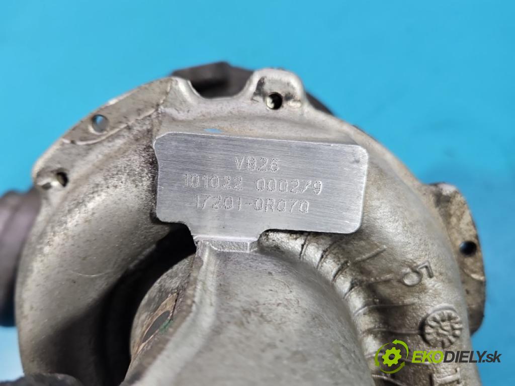 Toyota Avensis III T27 2009-2018 2.0 D4D 126 HP manual 93 kW 1998 cm3 5- turbodúchadlo, turbo 17201-0R070 (Turbodúchadlo (kompletné))