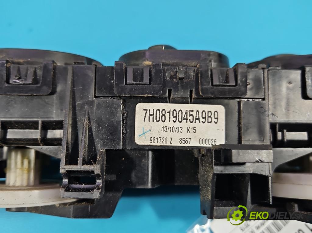 Vw Transporter T5 2003-2015 1.9 tdi 86 hp manual 63 kW 1896 cm3 5- palubní deska panel topení 7H0819045A9B9