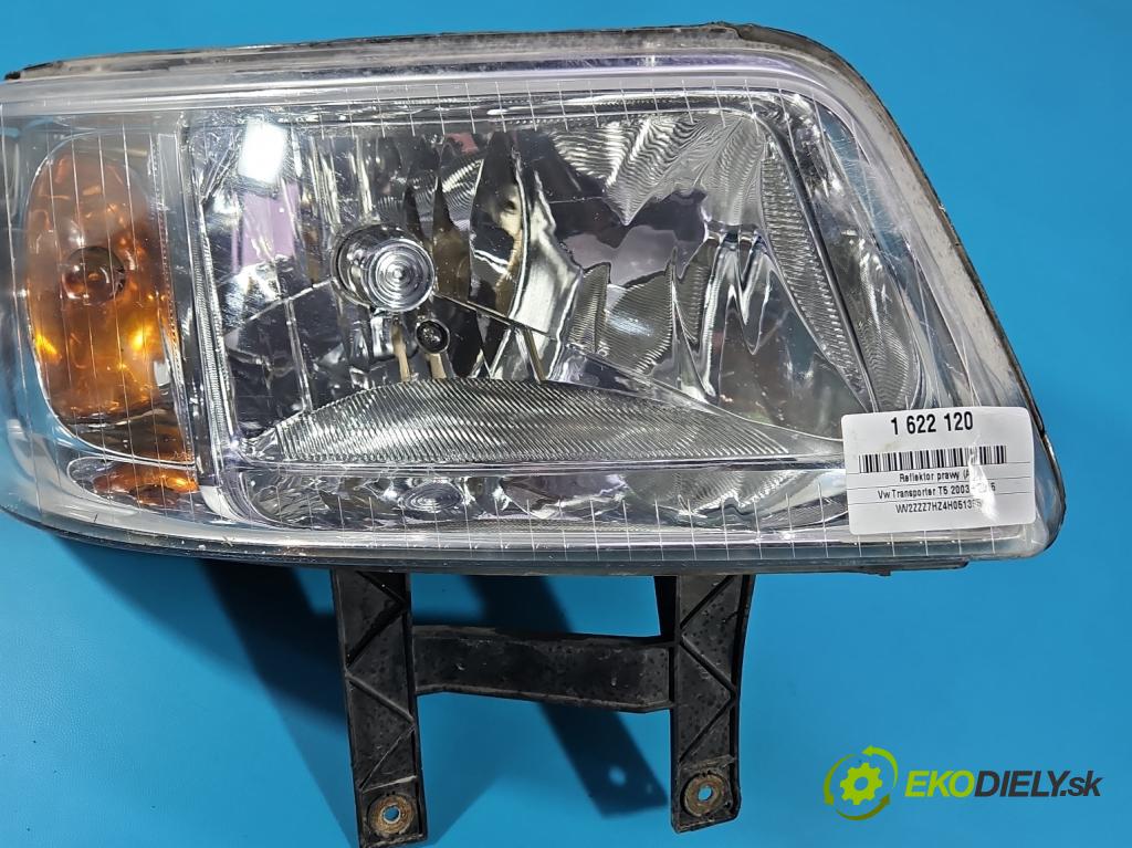Vw Transporter T5 2003-2015 1.9 tdi 86 HP manual 63 kW 1896 cm3 5- Reflektor: pravý  (Svetlo predné pravé)