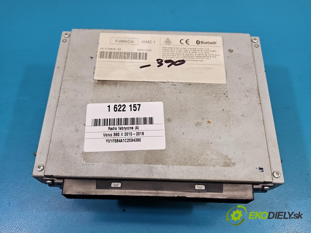 Volvo S60 II 2010-2018 1.6 D2 114 hp manual 84 kW 1560 cm3 4- Radio továrna: BF6N-18C815-HB