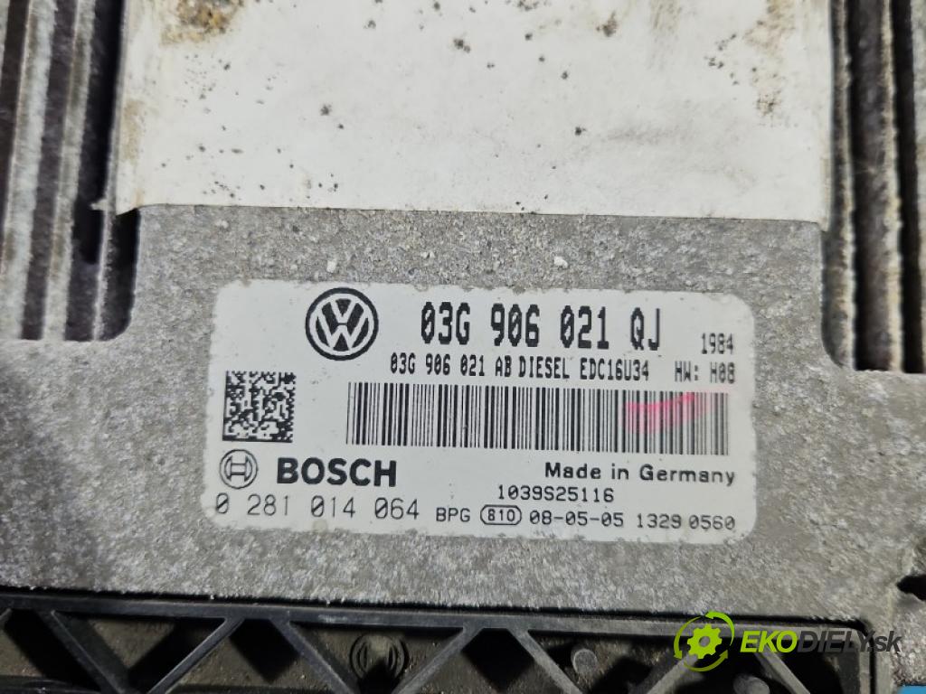 Vw Golf V 2003-2009 1.9 tdi 105 HP manual 77 kW 1896 cm3 5- riadiaca jednotka motora 03G906021QJ