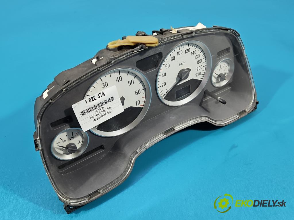 Opel Astra II 1998-2009 1.6 8V 75 HP manual 55 kW 1598 cm3 5- prístrojovka/ budíky 09231130FD (Prístrojová doska)