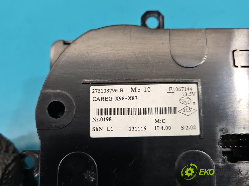 Renault Captur I 2013-2019 1.5 dci 90 hp manual 66 kW 1461 cm3 5- palubní deska panel topení 275108796R