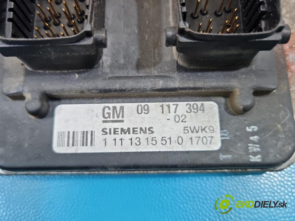 Opel Astra II 1998-2009 1.8 18V 116 HP manual 85 kW 1796 cm3 5- riadiaca jednotka motora 09117394