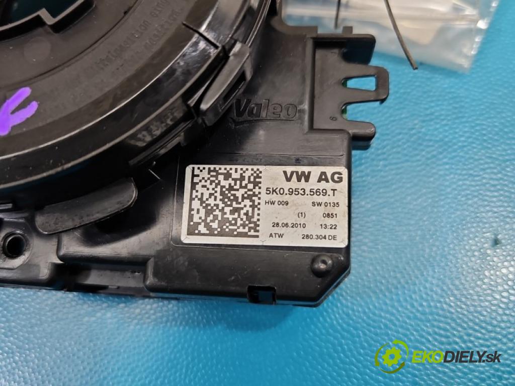 Vw Passat CC 2008-2016 2.0 TSI 200 HP automatic 147 kW 1984 cm3 4- Páska: airbag 5K0953569T (Airbag)