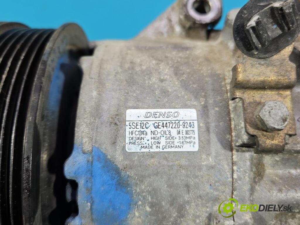 Toyota Avensis II T25 2003-2008 1.8 vvti 129 hp manual 95 kW 1794 cm3 5- Kompresor: klíma 447220-9243 (Kompresor klimatizace)