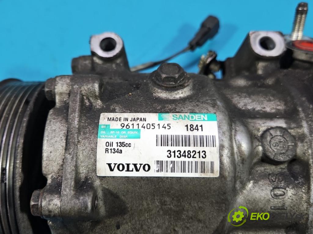 Volvo S60 II 2010-2018 1.6 D2 114 hp manual 84 kW 1560 cm3 4- Kompresor: klíma 31348213 (Kompresor klimatizace)