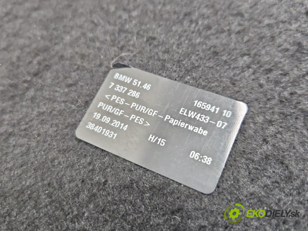 Bmw 4 F32/F33/F36 2013-2020 2.0 T 245KM automatic 180 kW 1997 cm3 4- pláto zadní 7337286 (Kryt zavazadlového prostoru)