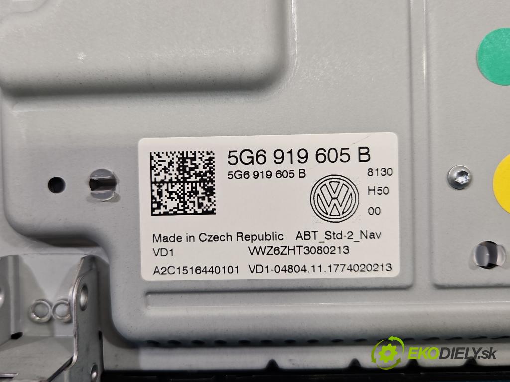 Vw Passat B8 2014- 2.0 tdi 190 HP automatic 140 kW 1968 cm3 5- Radio originál 5G6919605B