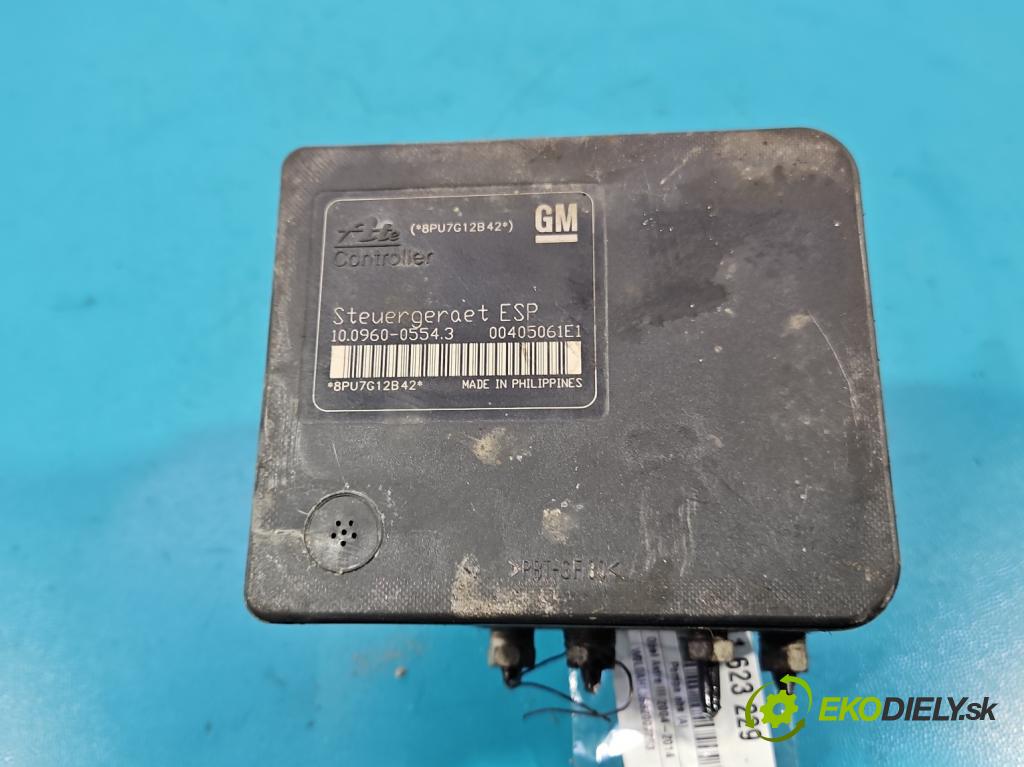 Opel Astra III 2004-2014 1.8 16V 140 HP manual 103 kW 1796 cm3 5- čerpadlo abs 13246535 (Pumpa ABS)