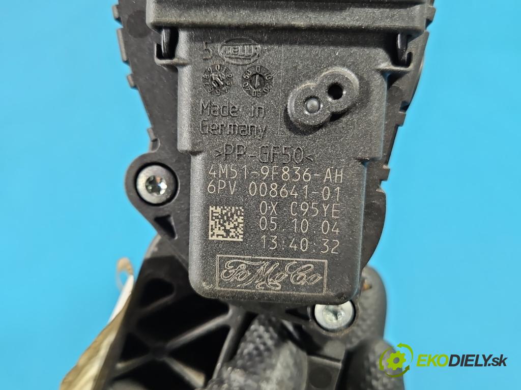 Ford Focus Mk2 2004-2011 1.6 16V 101 HP manual 74 kW 1596 cm3 3- pedal plyn potenciometr: 4M51-9F836-AH