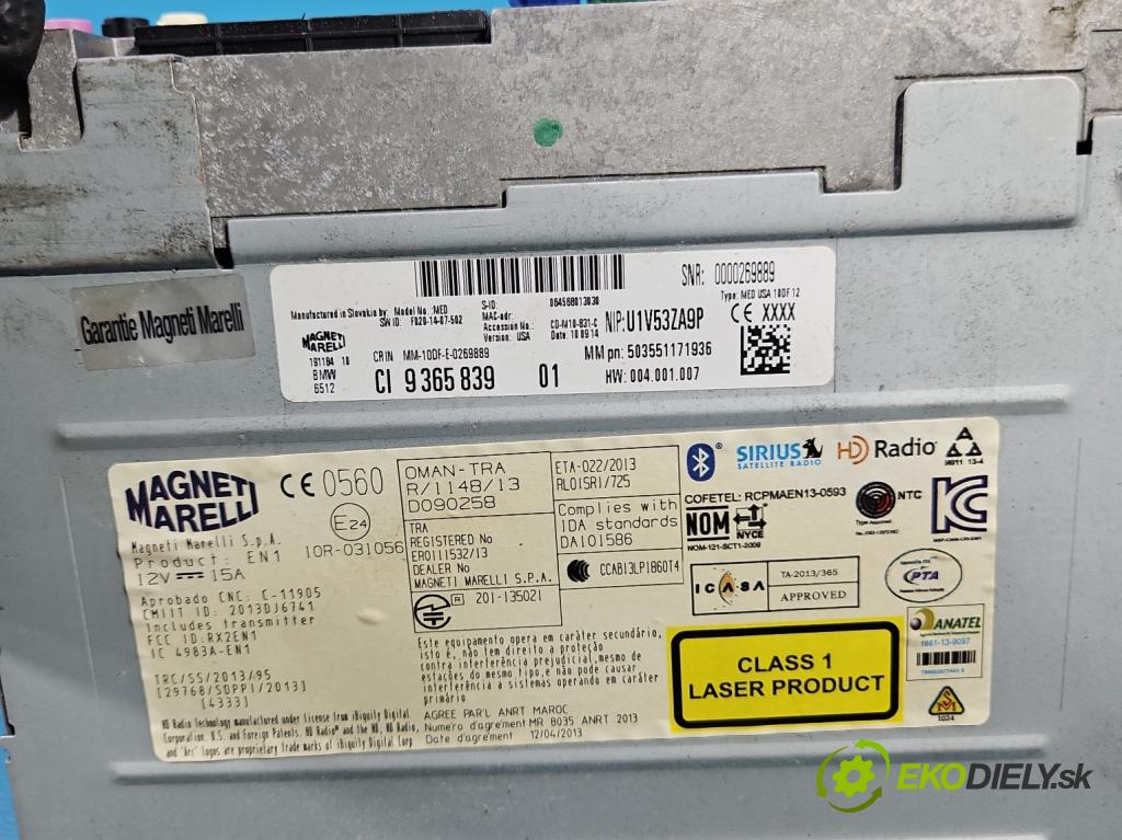 Bmw 4 F32/F33/F36 2013-2020 2.0 T 245KM automatic 180 kW 1997 cm3 4- Radio originál 9365839