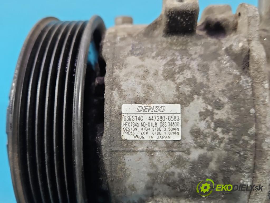 Toyota Auris II 2012-2018 1.6 16V 132 hp manual 97 kW 1598 cm3 5- Kompresor: klíma 447280-6583 (Kompresor klimatizace)