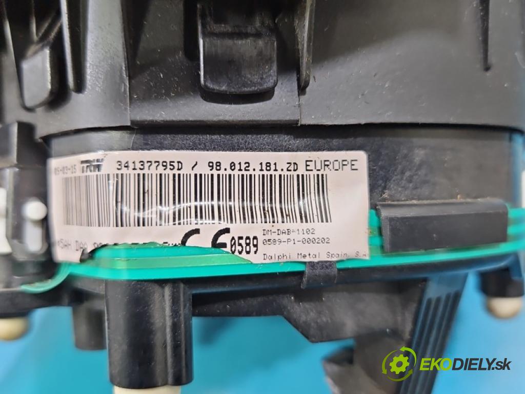 Citroen C4 Cactus 2014-2020 1.6 hdi 99 HP manual 73 kW 1560 cm3 5- airbag vzduch: Řidiči: 34137795D (Airbag)