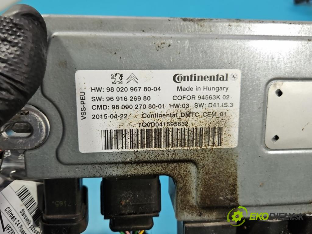 Citroen C4 Picasso II 2013-2019 1.6 hdi 120 HP automatic 88 kW 1560 cm3 5- riadiaca jednotka ostatné 9802096780-04