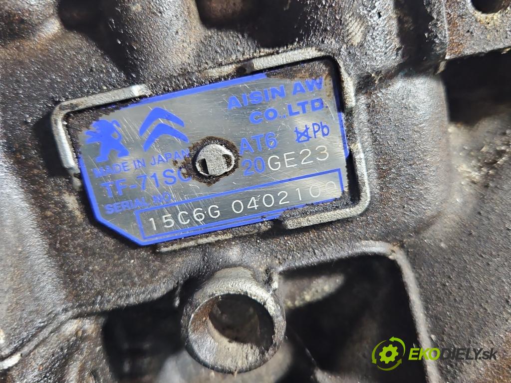 Citroen C4 Picasso II 2013-2019 1.6 hdi 120 HP automatic 88 kW 1560 cm3 5- prevodovka stupeň,rýchlosť automat 20GE23