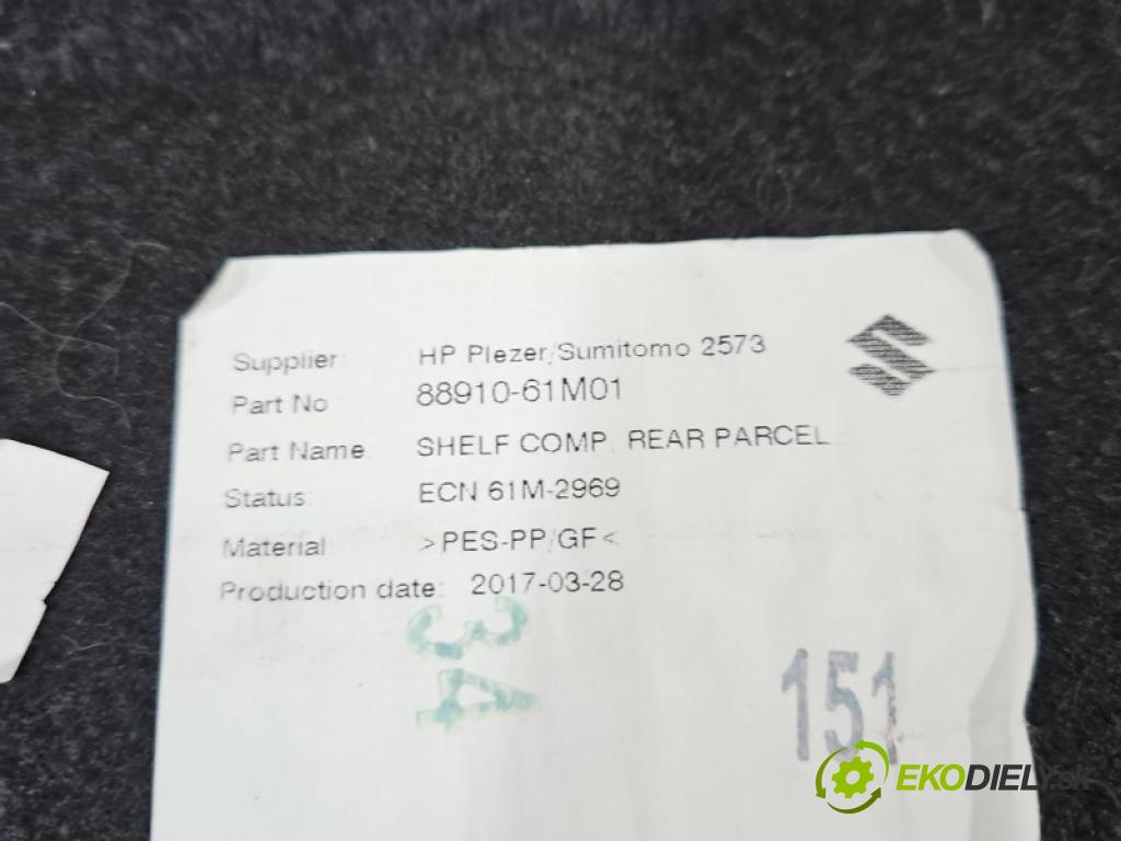Suzuki SX4 S-Cross 2013-2021 1.0 T K10C 111KM manual 82 kW 998 cm3 5- pláto zadní 88910-61M01 (Kryt zavazadlového prostoru)