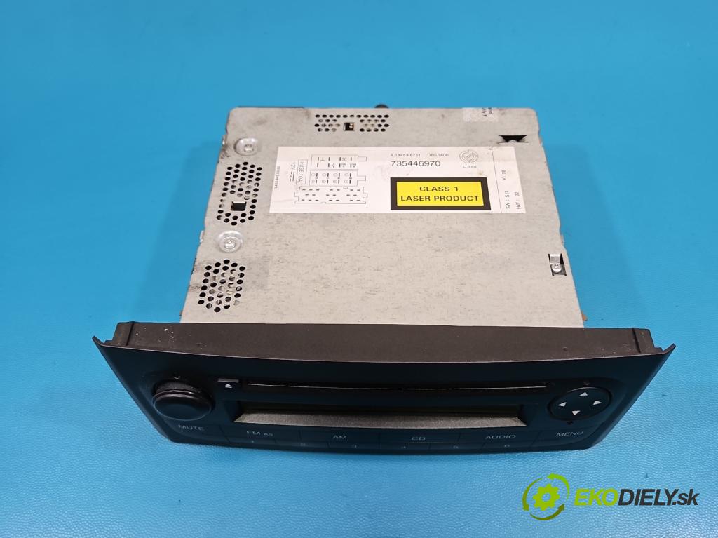 Fiat Punto Grande 1.4 8V 350A1000 77 hp manual 57 kW 1368 cm3 3- Radio továrna: 9.18453-8751