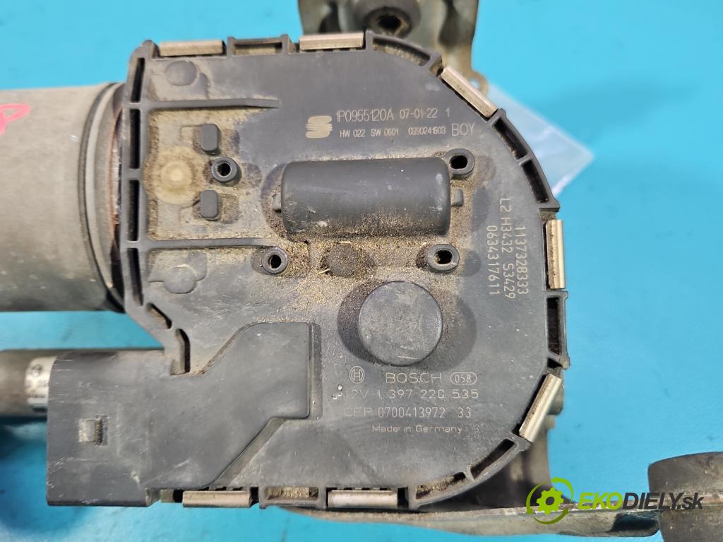 Seat Leon II 2005-2012 1.6 8V 102 hp manual 75 kW 1595 cm3 5- motor stěračů přední 3397020918