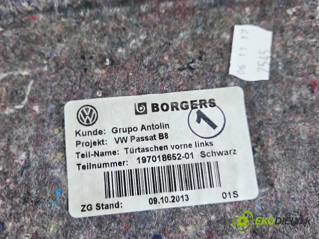 Vw Passat B8 2014- 2.0 tdi 190 hp automatic 140 kW 1968 cm3 5- Tapacír: dveře přední levé