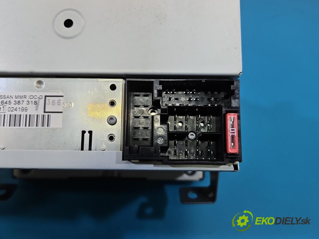 Nissan Note I 2006-2012 1.5 dci 86 hp manual 63 kW 1461 cm3 5- Radio továrna: 7645387318
