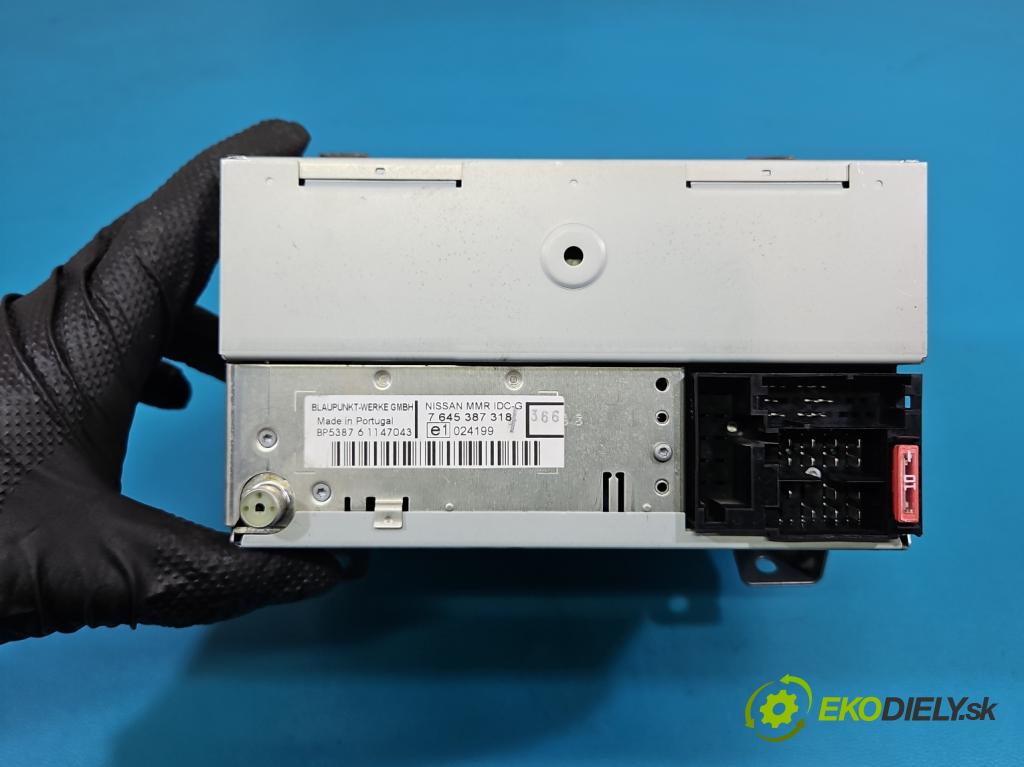 Nissan Note I 2006-2012 1.5 dci 86 hp manual 63 kW 1461 cm3 5- Radio továrna: 7645387318