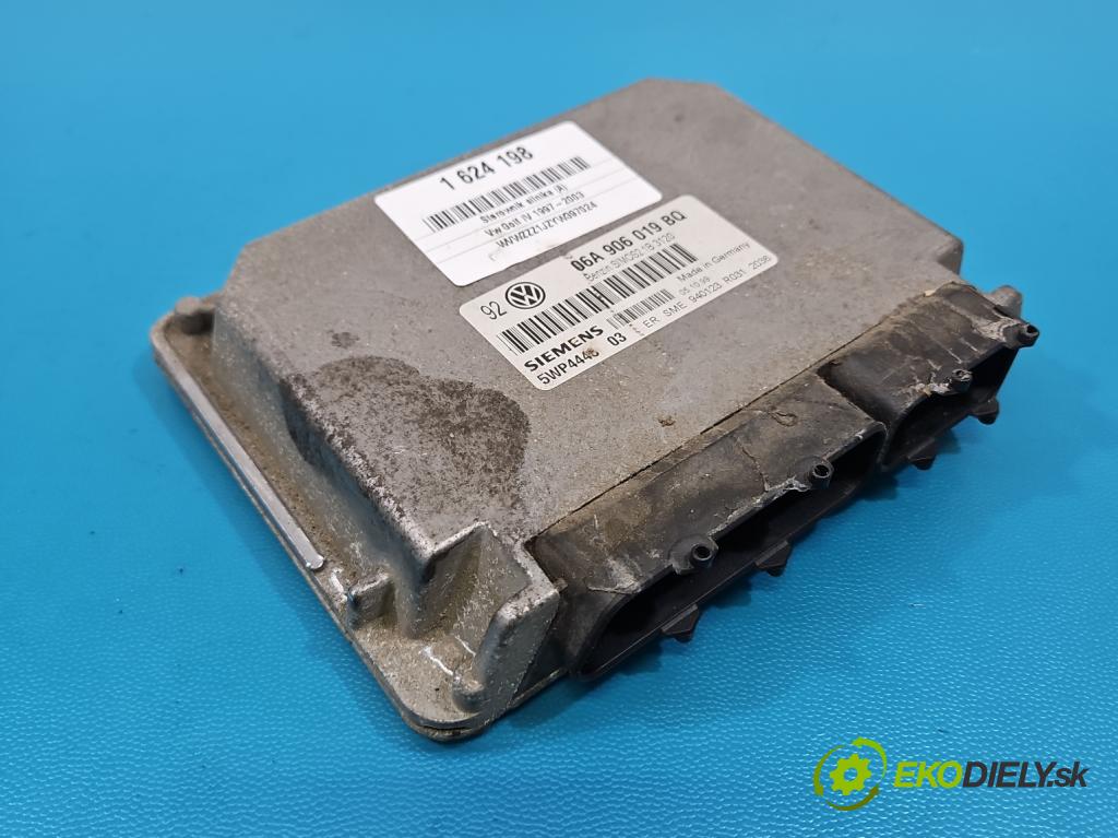 Vw Golf IV 1997-2003 1.6 8V 101 hp manual 74 kW 1595 cm3 5- řídící jednotka motoru 06A906019BQ