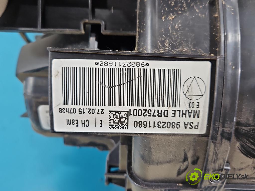 Citroen C4 Cactus 2014-2020 1.6 hdi 99 hp manual 73 kW 1560 cm3 5- radiátor 9802311680 (Radiátor topení)