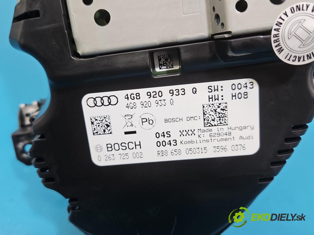 Audi A6 C7 2011-2018 2.0 tdi 190 HP automatic 140 kW 1968 cm3 5- prístrojovka/ budíky 4G8920933Q (Prístrojová doska)