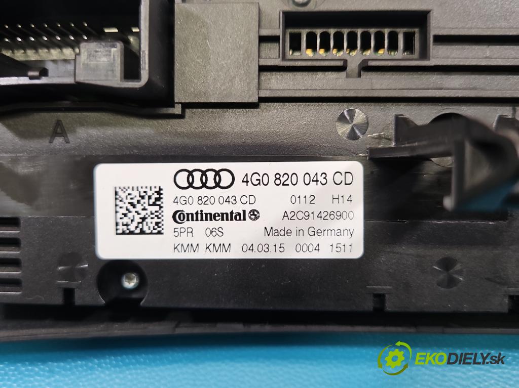 Audi A6 C7 2011-2018 2.0 tdi 190 HP automatic 140 kW 1968 cm3 5- panel kúrenia 4G0820043CD