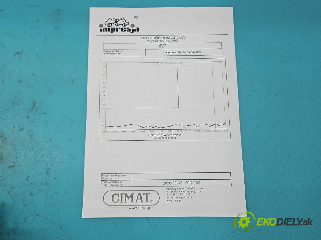 Citroen C4 Cactus 2014-2020 1.6 hdi 99 hp manual 73 kW 1560 cm3 5- Turbodmychadlo repasováno 49172-03000