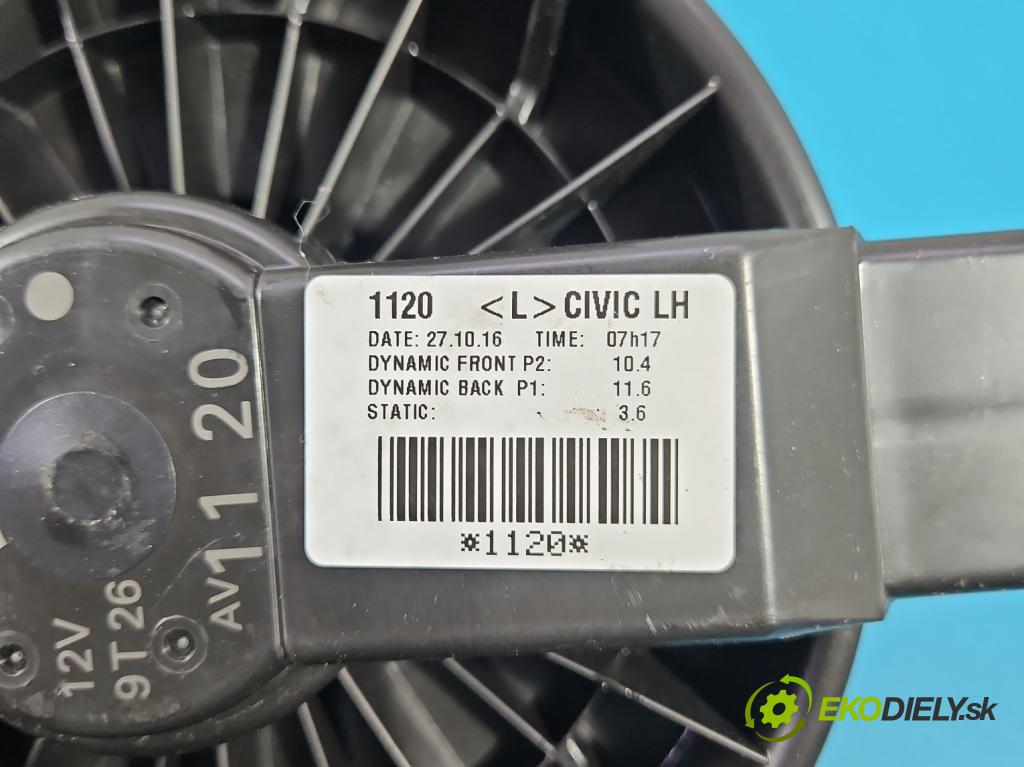 Honda Civic IX 2011-2017 1.8 i-VTEC: 141 HP manual 104 kW 1798 cm3 5- ventilátor vzduchu AV1120