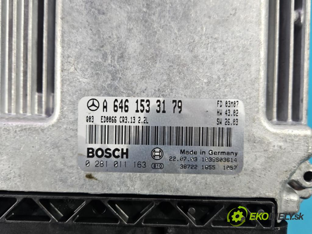 Mercedes C W203 2000-2007 2.2 CDI 122 HP automatic 90 kW 2148 cm3 4- riadiaca jednotka motora A6461533179