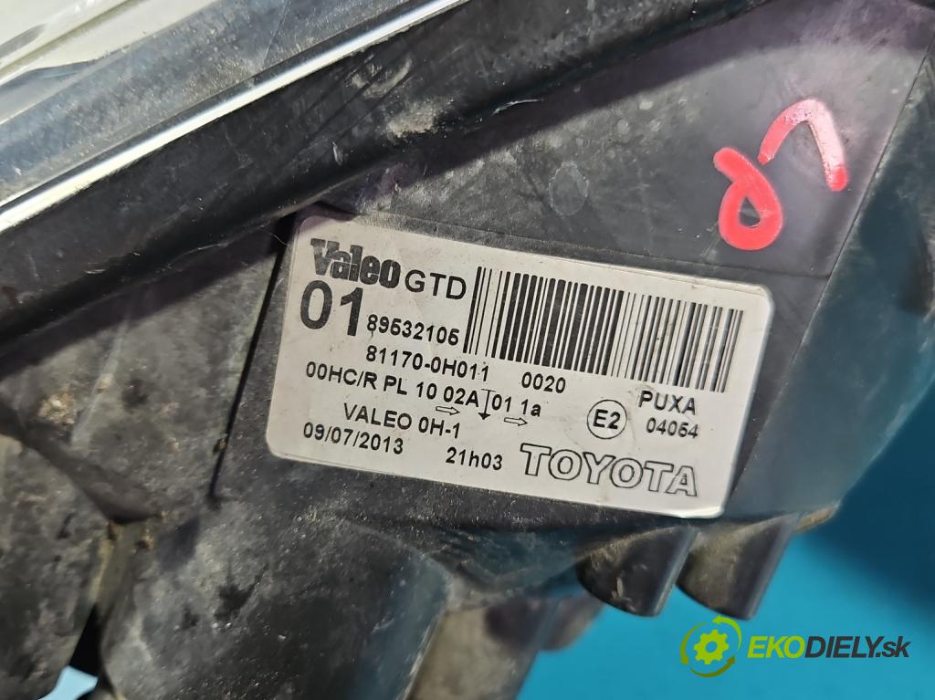 Toyota Aygo 2005-2014 1.0 12V 68 hp manual 50 kW 998 cm3 3- světlo levý 81170-0H011 (Klika dveří ostatní)