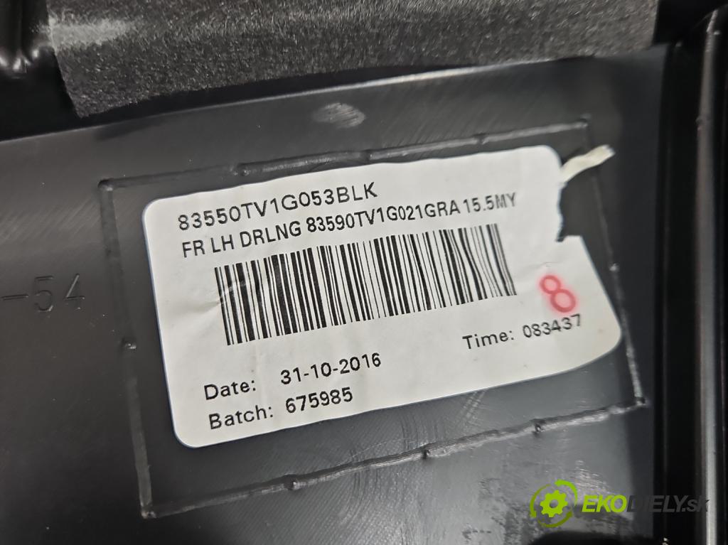Honda Civic IX 2011-2017 1.8 16V 141 hp manual 104 kW 1798 cm3 5- Tapacír: dveře přední levé 83550-TV1B-E010-55