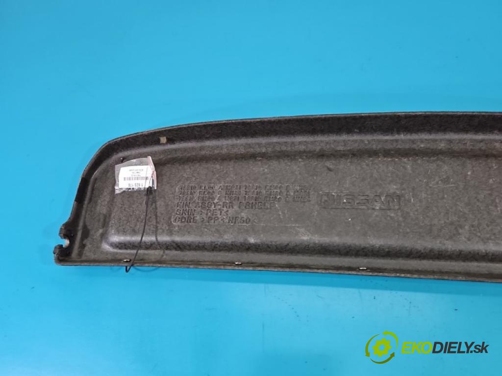 Nissan Tiida 1.8 16V 124 hp automatic 91 kW 1798 cm3 5- pláto zadní  (Kryt zavazadlového prostoru)