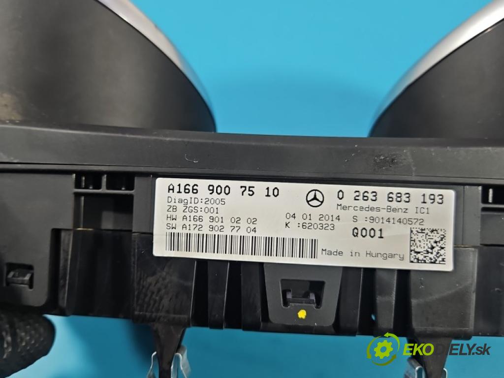 Mercedes ML W166 2011-2015 3.0 CDI 642.826 automatic 189 kW 2987 cm3 5- Přístrojová deska A1669007510 (Přístrojová deska)